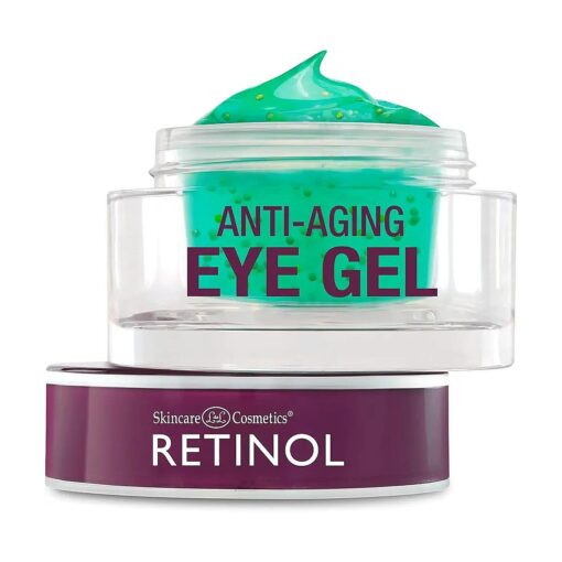 Retinol Vitamin A Eye Gel - Anti-Aging, Reduces Puffiness & Dark Circles, Restores Elasticity, 15ml