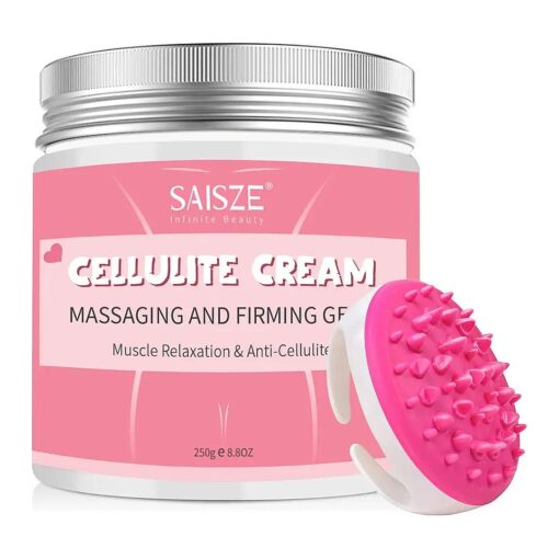 Anti Cellulite Body Slimming Cream 8.8oz & Massager and Remover Brush Mitt ( Slimming Cream + Massager )