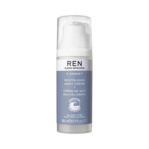 V-Cense Revitalizing Night Cream - Antioxidant Face Moisturizer with Vitamin C, Smooths Fine Lines, Cruelty-Free & Vegan, 1.7 fl oz