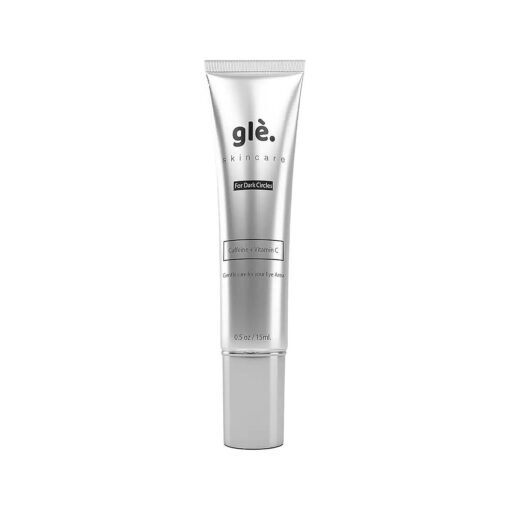 Gle Vitamin C Eye Serum for Dark Circles, Eye Wrinkles and Redness | Dark Circle Under Eye Puffy Eyes Treatment | Caffeine, Vitamin C Hyaluronic Acid | Hydrating & Brightening Scent-Free Travel Size