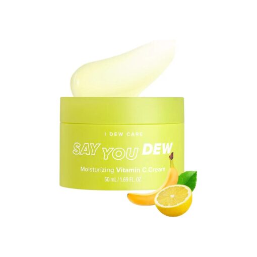 I DEW CARE Face Cream - Say You Dew | Vitamin C Moisturizer with Niacinamide, Non-irritating, Hydrate and Illuminate Skin, 1.69 Fl Oz