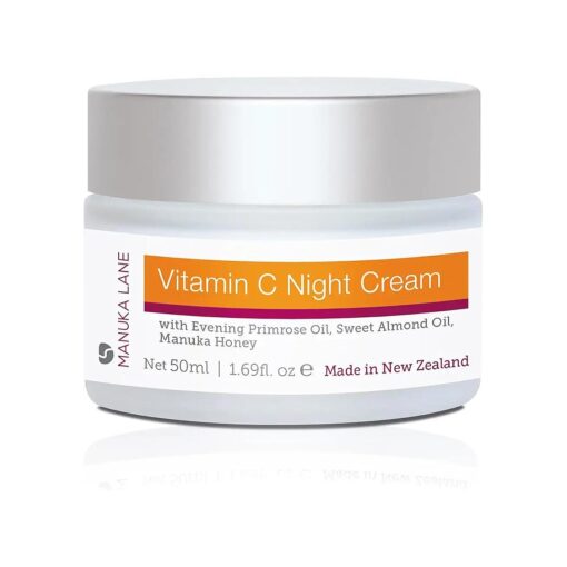 Vitamin C Night Cream for Face and Neck with Evening Primrose Oil, Manuka Honey & Sweet Almond Oil | Plant Based Formula | Carefully formulated to keep your skin young and healthy !