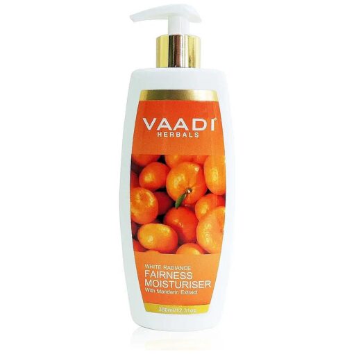 Vaadi Herbals Fairness Moisturizer Lotion With Mandarin And Silk Extract - Vitamin C Rich Mandarins Effectively Lightens Your Skin Tone While Deep Moisturizing It - Silk Extract Controls Melanin