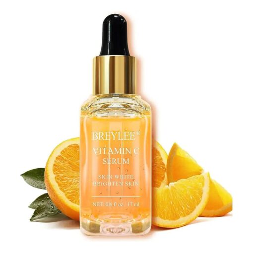 Vitamin C Serum for Face, BREYLEE Vitamin C Facial Serum, Moisturizing Face Serum, Anti Aging Serum for Skin Care, Brightening Skin with Hyaluronic Acid, Vitamin E, Retinol, 0.6 Fl Oz