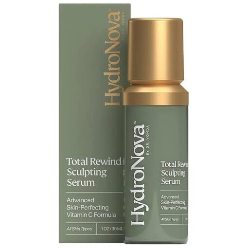 by Dr. Vonda Total Rewind Sculpting Serum 1 fl oz | Line-Smoothing, Dark Spot Corrector | Vitamin C, Niacinamide, Kojic Acid, Peptides | Radiant Glow, Balanced Complexion | AM Formula