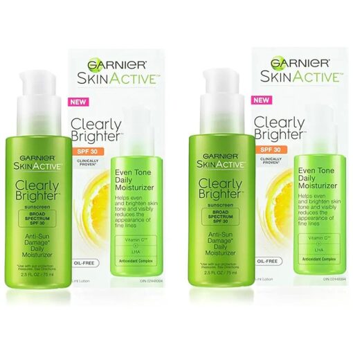 Clearly Brighter SPF 30 Face Moisturizer with Vitamin C, 2.5 Fl Oz ( 75mL ), 2 Count ( Packaging May Vary )