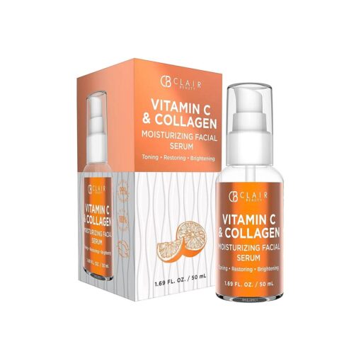 Vitamin C and Collagen Face Serum - Reduce Dark Spots & Wrinkles, Moisturizing, Anti-aging & Brightening Facial Serum - Cruelty Free Korean Skin Care For All Skin Types