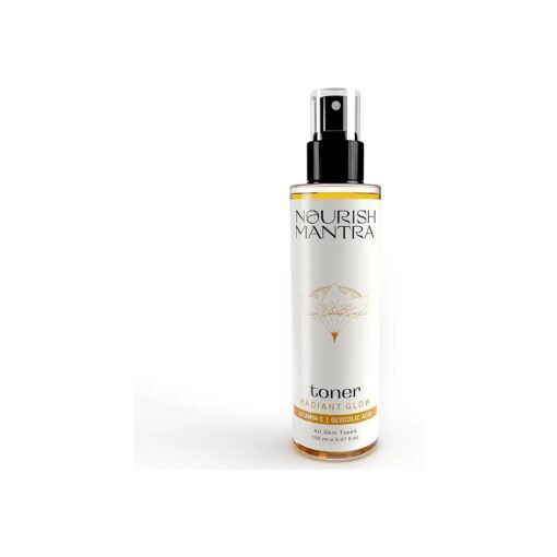 Nourish Mantra Radiant Glow Toner/Face Toner Formulated with Vitamin C, Glycolic Acid, and Vitamin B5/ Glowing Skin & Pore Tightening Toner for Men & Women 150ml