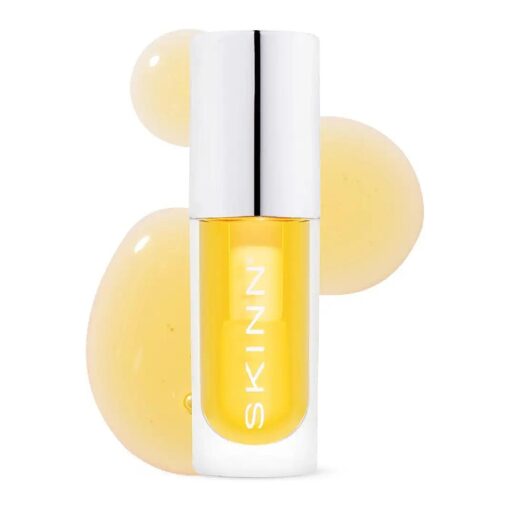 SKINN Luminous Golden Lip Oil - Support Collagen Production, Smooth Lines & Soothe Dry Cracked Lips - Hydrating Lip Gloss & Oils Improves Elasticity, Texture & Luminosity - Vitamin C & Manuka Honey