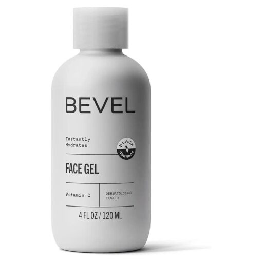 Bevel Face Moisturizer for Men with Vitamin C and Tea Tree Oil, Clear, Lightweight Face Lotion Gel, Improves Dry, Oily and Sensitive Skin, 4 Fl Oz ( Packaging May Vary )