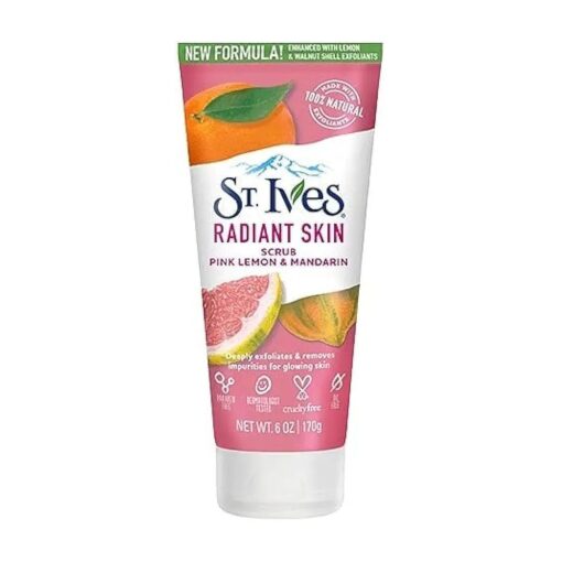 St Ives Scrub, Even & Bright Pink Lemon & Mandarin Orange 6 Ounce ( Pack of 3 )