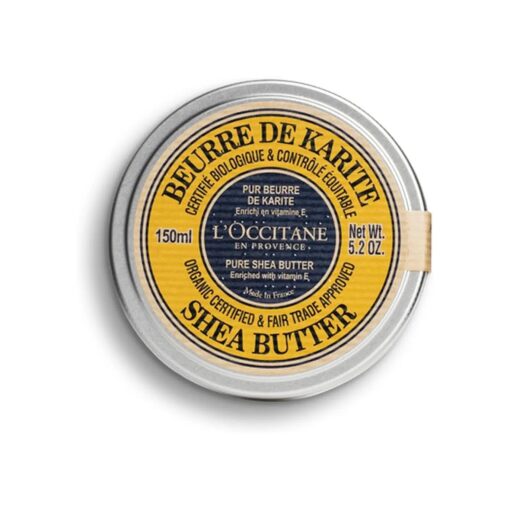 L'Occitane Organic Certified Pure Shea Butter : Nourish Dry Skin & Hair, With Vitamin E, Multipurpose Organic Beauty Balm, Treatment, Protects From Dryness, Softening