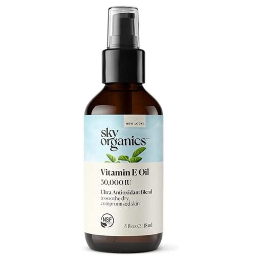 Sky Organics Vitamin E Oil Blend for Face 36,000 IUs to Moisturize, Restore & Smooth, 4 fl, Oz