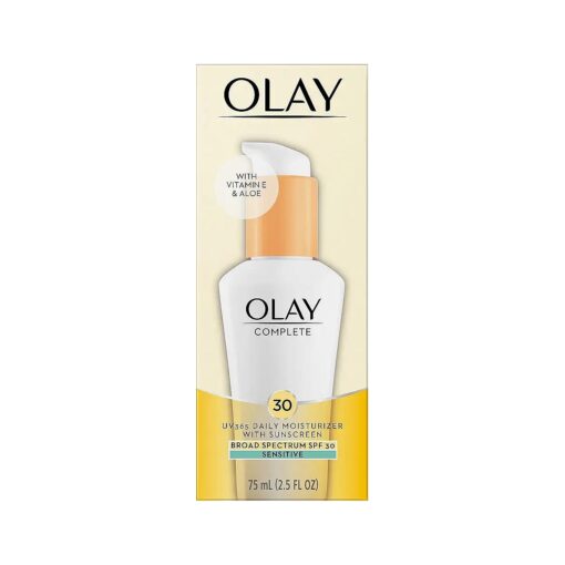 Face Moisturizer by Olay, Complete All Day Moisturizer with Broad Spectrum SPF 30 - Sensitive, 2.5 Fl Oz