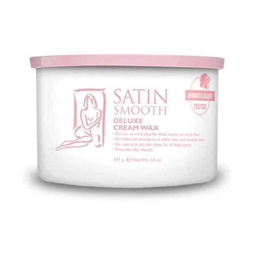 Satin Smooth Deluxe Cream Hair Removal Wax 14oz .