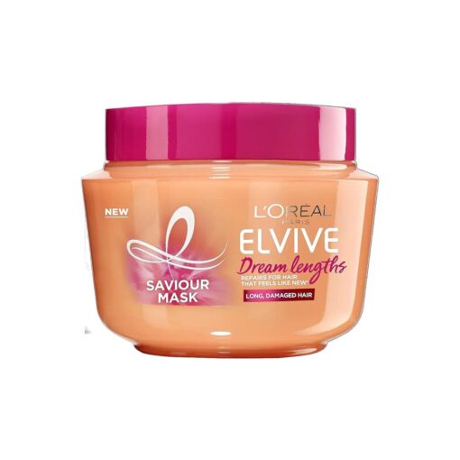 L'Oreal Paris Elvive Dream Lengths Hair Mask, Nourishing & Strengthening Treatment, Enriched with Castor Oil, For Long, Damaged Hair 300ml