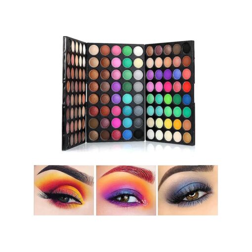 VERONNI 120 Vivid Colors Mini Eyeshadow Palette Matte and Shimmer - Professional 3 Layers Bright and Warm Colorful Eye Shadow Palette Makeup Set ( 120 colors )