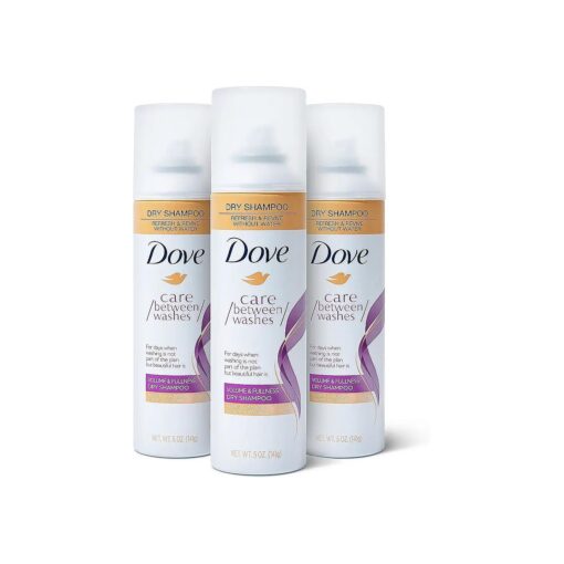 Dove Dry Shampoo Volume and Fullness 3 Count Hair Treatment for Oily Hair, Cleansing Hair Volumizer 5 oz