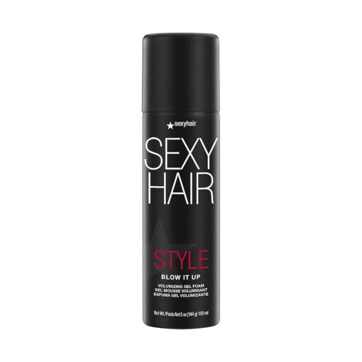 SexyHair Style Blow It Up Volumizing Gel Foam, 5 Oz | Up to 50 % More Volume | Adds Shine