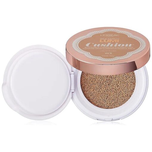 L'Oreal Paris True Match Lumi Cushion Foundation, W3 Nude Beige, 0.51 oz .