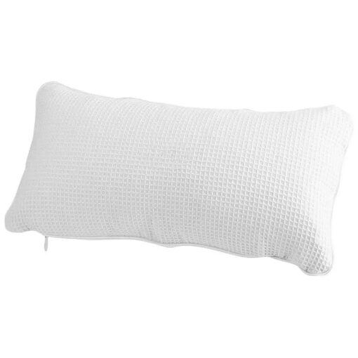 EORTA Bathtub Pillow Anti-Slip Aerated Pillow with Suction Cup Spa Bath Cushion for Head Neck Rest Relax, Home, Bathroom, White, 13.8" X7.8"