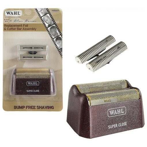 Wahl Professional 5 Star Series Shaver Shaper Replacement Super Close Gold Foil and Cutter Bar Assembly, Hypo-allergenic, Super Close Shaving, for Professional Barbers and Stylists - Model 7031-100