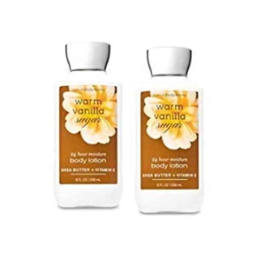 Bath and Body Works 2 Pack Warm Vanilla Sugar Super Smooth Body Lotion 8 Oz