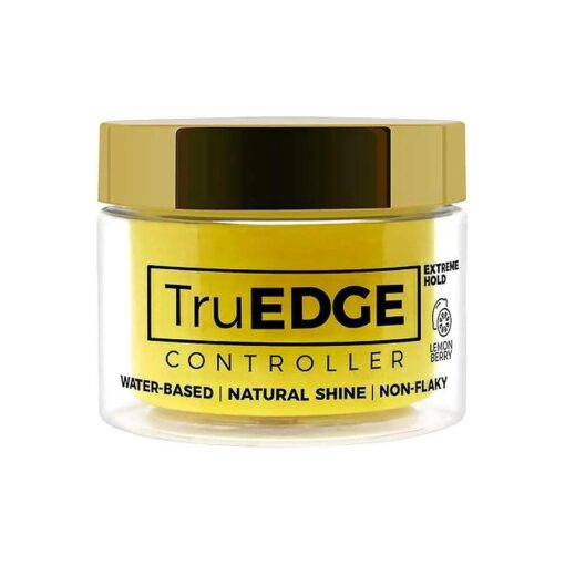 TruEDGE Controller Extreme Hold Water-Based Pomade - Ntaural Shine & Non-Flaky Scented Edge Control - Perfect for Hair-Braiding ( Lemon Berry )