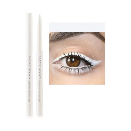 eyeliner pencil waterproof retractable eyeliner creamy pigmented smudge proof eye liner pen White