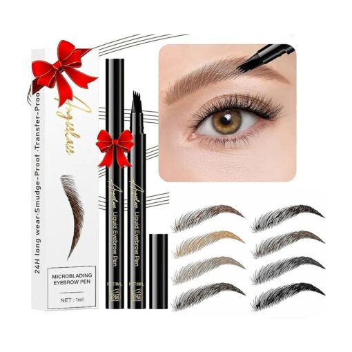 Eyebrow Pencil ( Taupe ), Microblade Eyebrow Pen, 4 Point Microblade Brow Pen for Hair-Like Effect, Smudge-proof, Waterproof and Long Lasting .