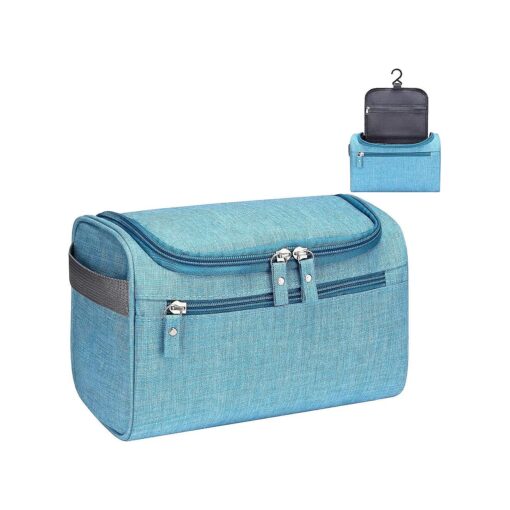 CILLA Travel Toiletry Bag Organizer Waterproof Shaving Dopp Kit for Men Woman Hanging Hygiene Bag for Bathroom Shower ( Acid Blue-Cationic )