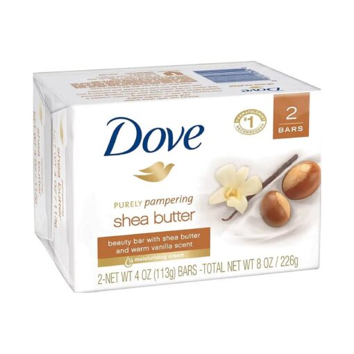 Dove Purely Pampering Shea Butter Beauty Bar, 4 oz, 2 Bar