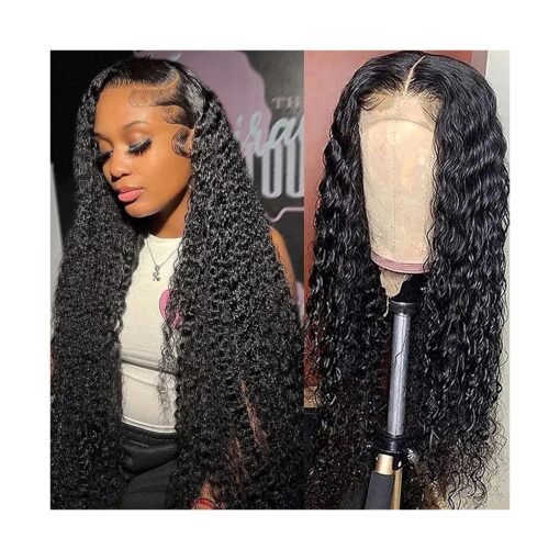 Water Wave Lace Front Wigs Human Hair 28inch 13x4 Wet and Wavy Lace Front Wigs Human Hair with Baby Hair Pre Plucked Natural Hairline