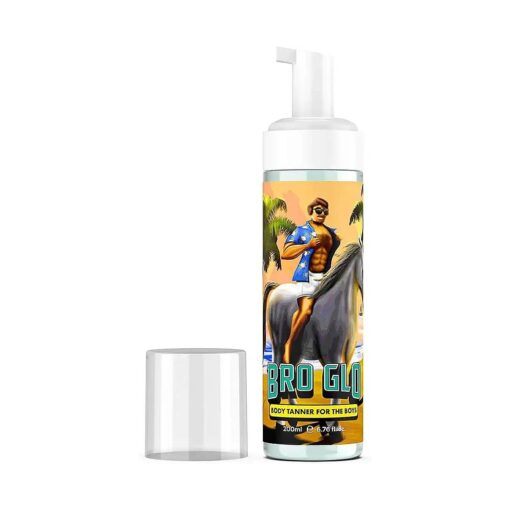 Self Tanner for The Boys - Quick Application Foam Mousse Easy Sunless Tan For Face and Body Oil Free Water Based Faster Skin Drying Natural Sun Kissed Bronze Color Perfect Men Beach Pool Not Required 6.76 FL oz