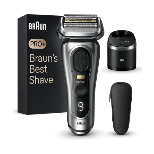 Braun Series 9 PRO+ Electric Razor for Men, 5 Pro Shave Elements & Precision Long Hair Trimmer, 6in1 SmartCare Center, Wet & Dry Electric Razor for Smooth Skin with 60min Battery Runtime, 9567cc