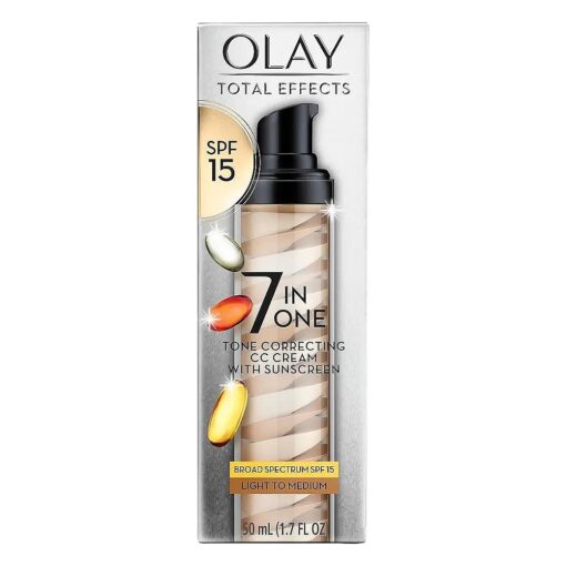 Olay Total Effects Tone Correcting Face Moisturizer with Sunscreen SPF 15, Light to Medium 1.7 Ounces