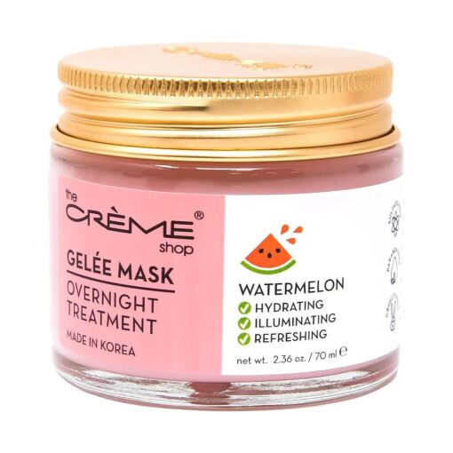 The Creme Shop Korean Skincare | Overnight Gel Mask for Moisturizing and Hydrating, Anti-Aging, Brightening, Relief facial skin care - 2.36 oz ( Watermelon )