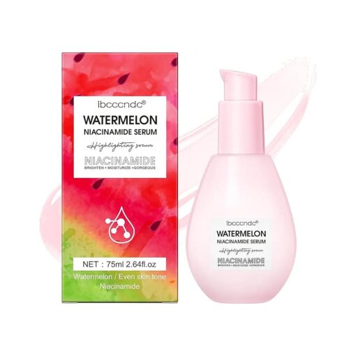 Watermelon Niacinamide Highlighting Serum - Illuminating Makeup Primer & Facial Serum with Hyaluronic Acid - Moisturizing, Lightweight & Priming for Glowing Skin Care ( 75ml )