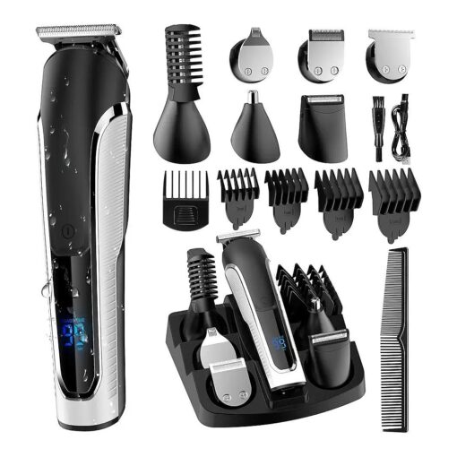 Beard Trimmer for Men, Waterproof Electric Razor Hair Trimmer, IPX7 Washable Hair Clippers for Beard, Mens Grooming Kit for Nose Mustache Body Facial, Gifts for Men Father Husband