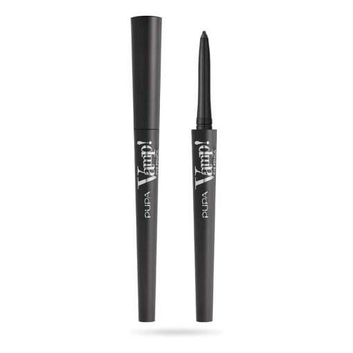 Pupa Milano Vamp ! Waterproof Eye Pencil 100 Iconic Black - Rich, Cream Liner Pencil to Make Eyes Pop - Long Lasting, Smudge, Tear, Sweat, and Waterproof Formula - 0.12 oz