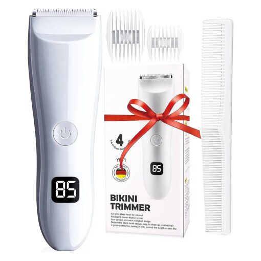 Bikini Trimmer for Women Electric Razor : R-Angle Design No Nicks and Irritation, Waterproof Body Shaver Groomer Kit for Women Pubic Hair, Best Lady Hair Remover for Legs and Armpits Area