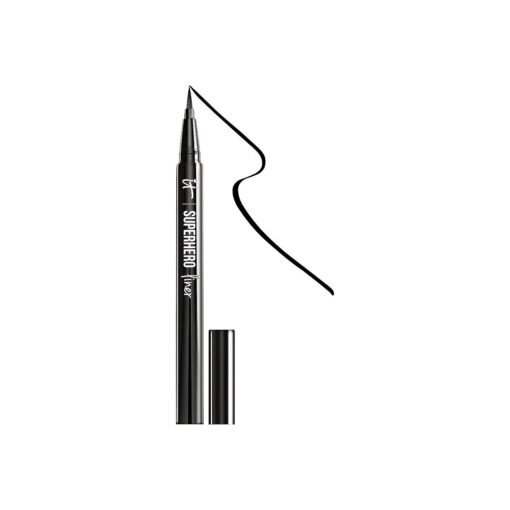 IT Cosmetics Superhero Liquid Eyeliner Pen, Black - 24-Hour Waterproof Formula Wo n't Smudge or Fade - With Peptides, Collagen, Biotin & Kaolin Clay - 0.03 fl oz