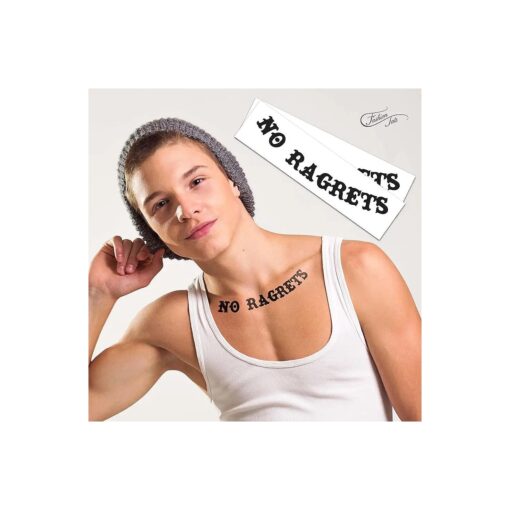 FashionTats No Ragrets Temporary Tattoos ( 2-Pack ) | Skin Safe | MADE IN THE USA | Removable