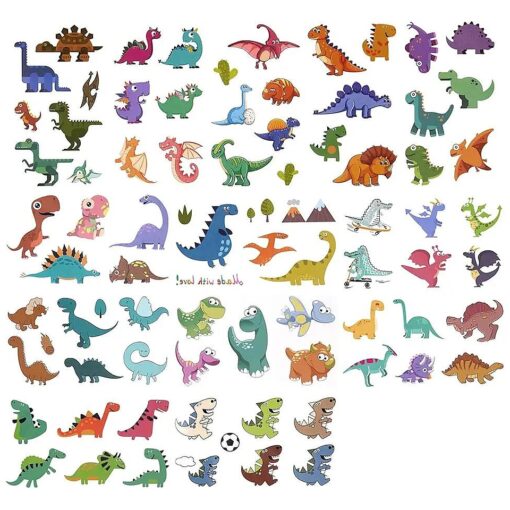 SAVITA Temporary Tattoos for Kids Boys Girls, 150+ Pcs ( 26 Sheets ) Waterproof Tattoo Stickers for Dinosaur Theme Birthday Party Favors