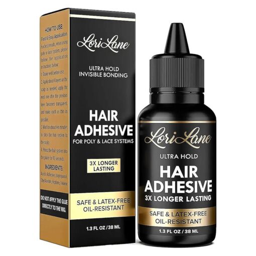 Wig Glue for Front Lace Wig - Waterproof Lace Glue - Latex-Free and Oil-Resistant Hair Adhesive Glue - Strong Hold Bonding - 1.3 fl oz ( 1 PC )