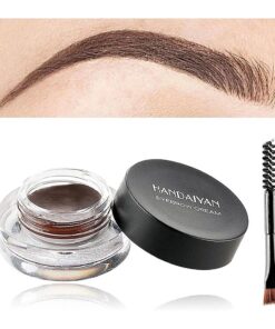 Eyebrow Pomade Cream, Brow Pomade Gel Naturally Long Lasting Waterproof, Delicate and Smooth Eye Brow Makeup Cosmetics with Eyebrow Brush - Dark Brown