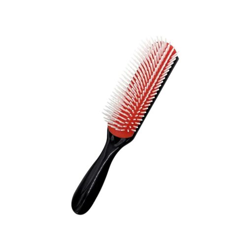 Hair Brush for Curly, Thick, Wavy and Coily Hair - Curl Defining, Detangling, Styling, Blowdrying, Shaping - 9 Row Detangler Brush for Women and Men - Dry or Wet ( Black Small 1pc )