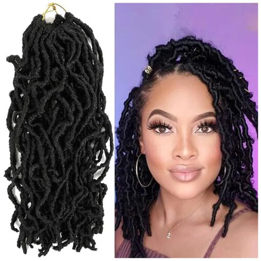 8 Packs Short Faux Locs Crochet Hair 120 Strands 12Inch Soft Locs wavy Dreadlocks Crochet Braids Natural Pre-Looped Crochet Hair for Black Women ( 12 Inch ( Pack of 8 ), 1B )