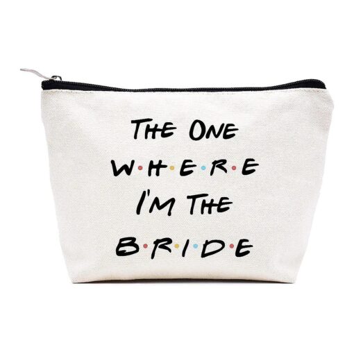 Bride Gift, The One Where I 'm the Bride, Engagement Gift, Bride to Be, Newly Engaged, Bridal Shower Gifts, Bachelorette Party Gifts, Travel Pouch, Hangover Bag, Clutch Bag, Makeup Bag, Cosmetic Bag