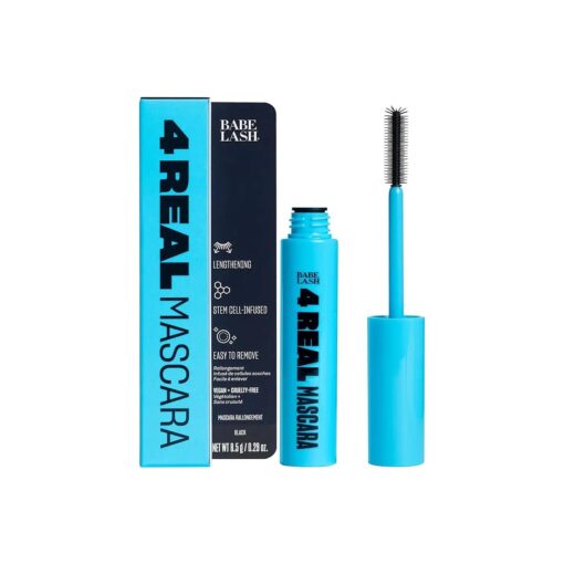 Babe Original 4 Real Mascara Black for Volume, Length, and Lift in Eyelashes, Defined & Flutterly Look, Vegan & Cruelty-Free, 8.5g